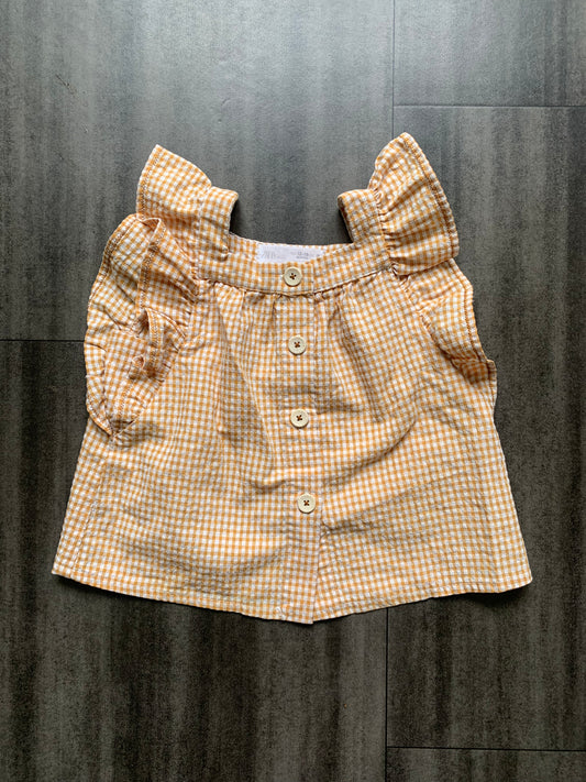 Zara Gingham Top